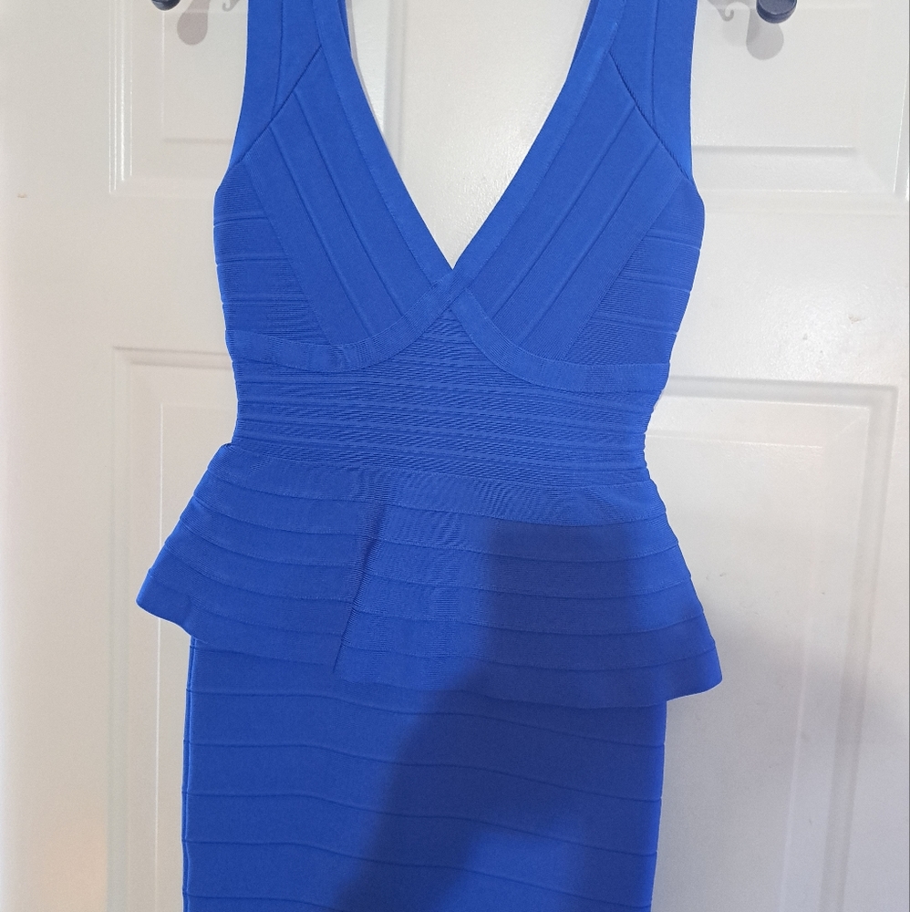 Herve Leger dress size small blue